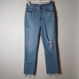 Madewell Womens Perfect Vintage Jean Coffey Wash 27 MC492 Distressed Straight
